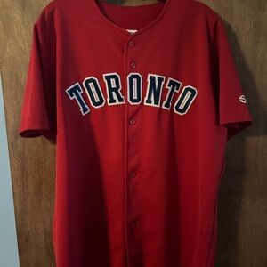 Red Toronto Jersey button up